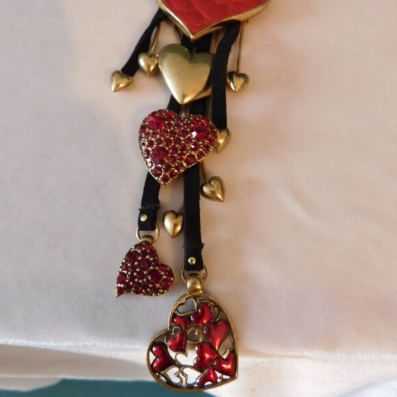 Ladies Pilgrim Red Heart Necklace - Picture 3 of 5